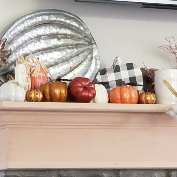 Large metal pumpkin Serving  Platter - Picture 1 of 1